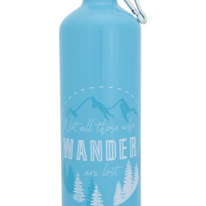 Bottles, Hydro Bags & Flasks |  1L Printed Metallic Water Bottle With Karabiner Bottles, Hydro Bags & Flasks Berry