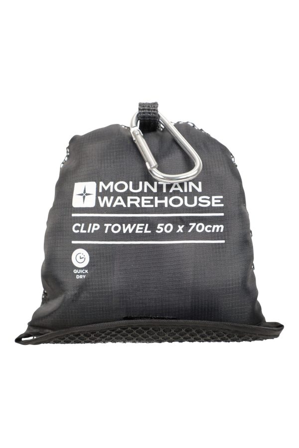 Fitness Equipment & Accessories |  Clip Travel Towel – 70 X 50Cm Fitness Equipment & Accessories Dark Grey