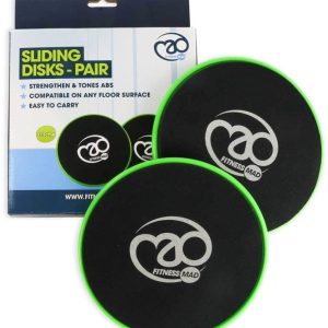 Fitness Equipment & Accessories |  Pack Of 2 Sliding Discs For Ab Workouts Fitness Equipment & Accessories Black/Green