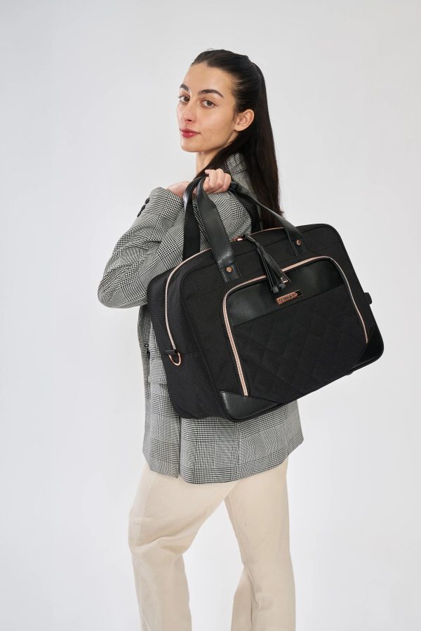 Luggage & Accessories |  Vela 24L Holdall – 40X30X20Cm Luggage & Accessories Black & Rose Gold