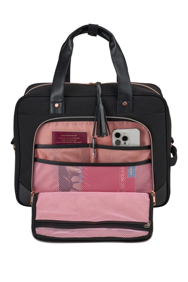 Luggage & Accessories |  Vela 24L Holdall – 40X30X20Cm Luggage & Accessories Black & Rose Gold