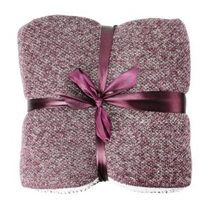 Sleeping Bags |  Double Fleece Melange Blanket Sleeping Bags Burgundy