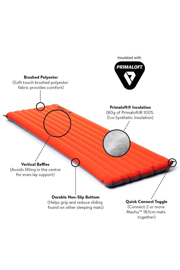 Sleeping Bags |  Machu Mat Eco Insulated Single Sleeping Mattress Sleeping Bags Burnt Orange