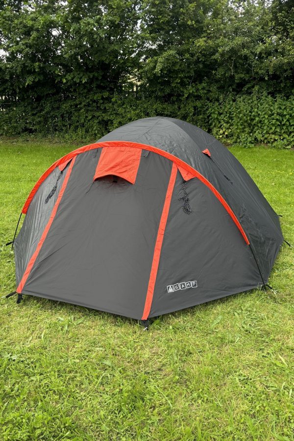 Tents |  3-4 Person Dome Tent 100% Recycled Polyester Tents Anthracite / Black Coated