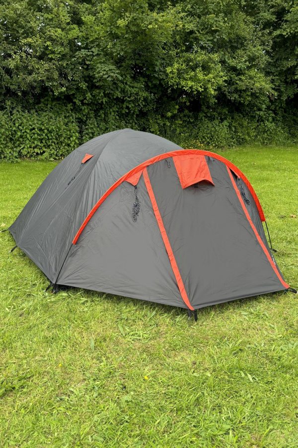 Tents |  3-4 Person Dome Tent 100% Recycled Polyester Tents Anthracite / Black Coated