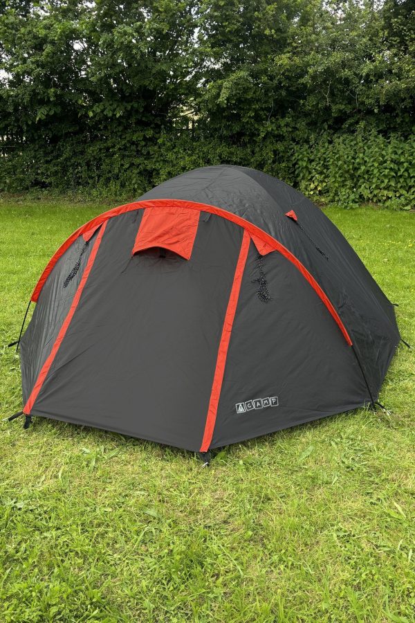 Tents |  3-4 Person Dome Tent 100% Recycled Polyester Tents Anthracite / Black Coated