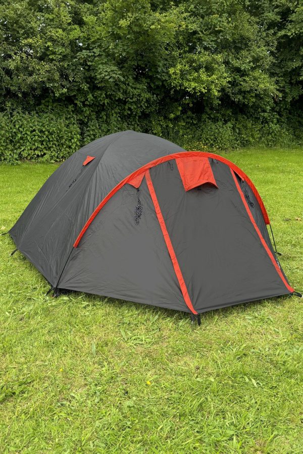 Tents |  3-4 Person Dome Tent 100% Recycled Polyester Tents Anthracite / Black Coated