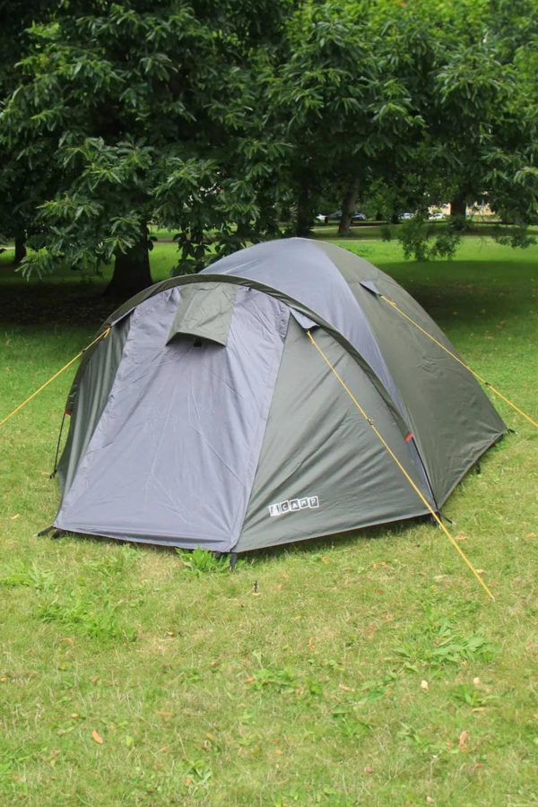 Tents |  3-4 Person Dome Tent 100% Recycled Polyester Tents Anthracite / Black Coated