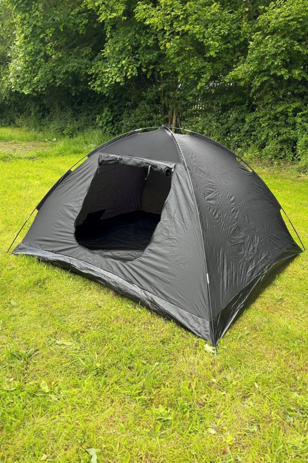 Tents |  3-4 Person Dome Tent 100% Recycled Polyester Tents Anthracite / Black Coated