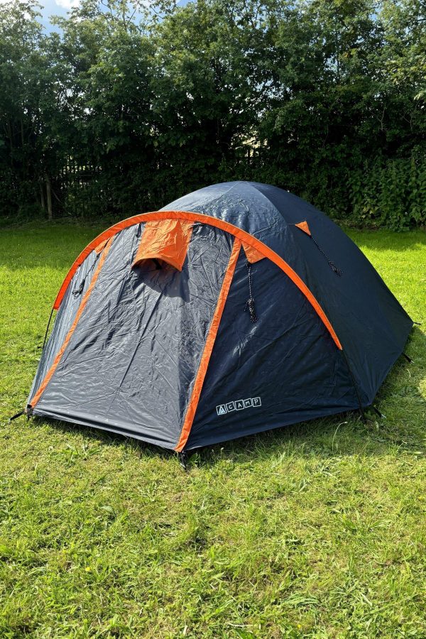 Tents |  3-4 Person Dome Tent 100% Recycled Polyester Tents Anthracite / Black Coated