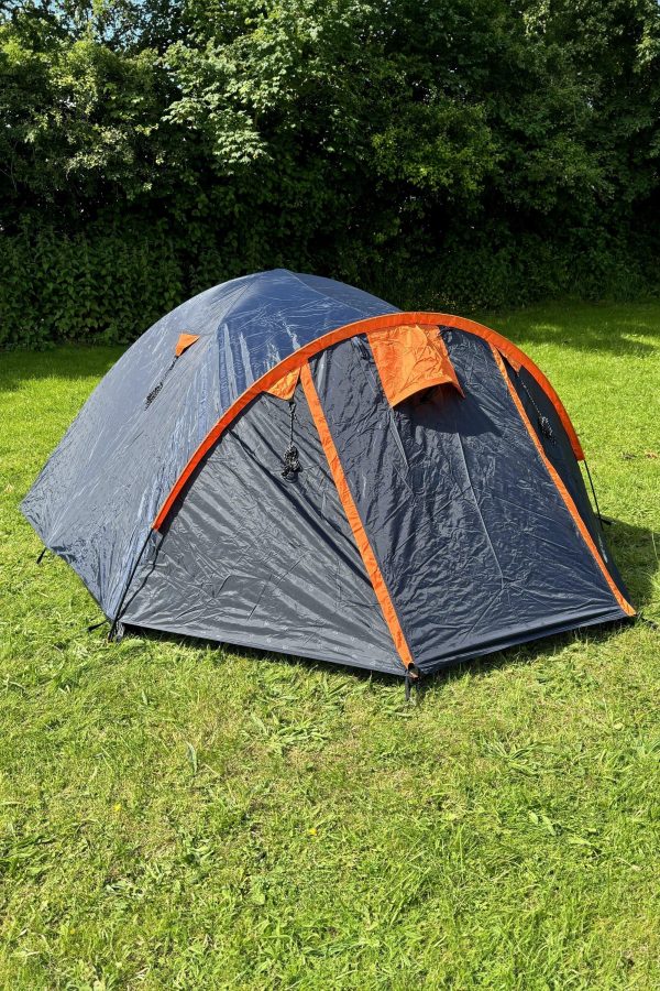 Tents |  3-4 Person Dome Tent 100% Recycled Polyester Tents Anthracite / Black Coated