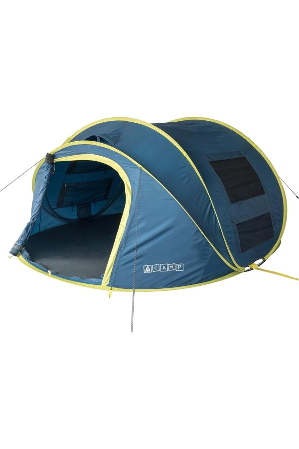 Tents |  3-4 Person Pop Up Tent 100% Polyester Fabric Tents Blue / Green