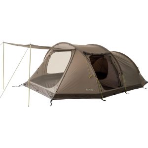 Tents |  4 Person Tunnel Tent 100% Recycled Polyester Tents Taupe / Grey