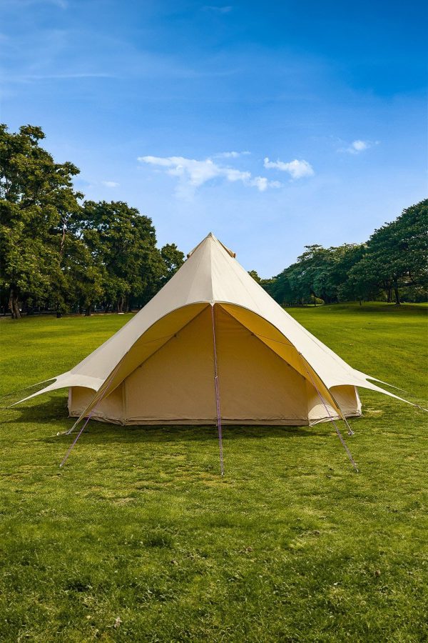 Tents |  4M Star Bell Tent Canvas 285Gsm Tents Sandstone