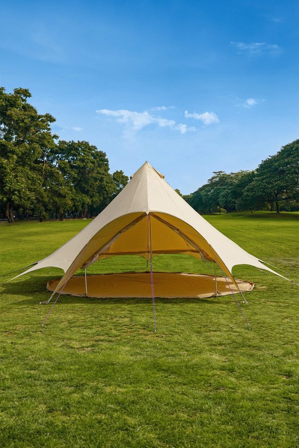 Tents |  4M Star Bell Tent Canvas 285Gsm Tents Sandstone