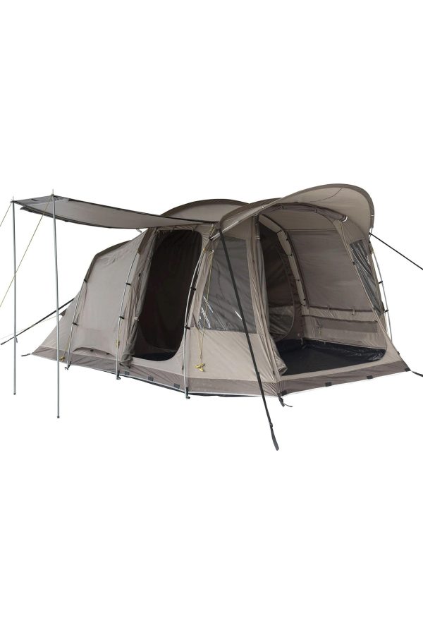 Tents |  5 Person Family Tunnel Tent 100% Recycld Polyester Tents Taupe / Grey