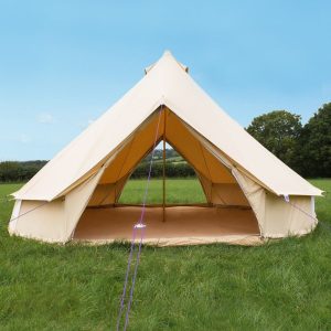 Tents |  5M Bell Tent Double Door Canvas 285Gsm Tents Sandstone