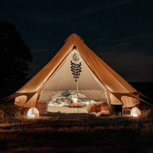 Tents |  5M Bell Tent Plus Fire Retardant Cotton 320Gsm Tents Sandstone