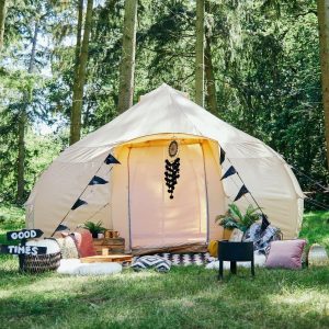 Tents |  5M Luna Bell Tent Canvas Lite 200Gsm Tents Sandstone