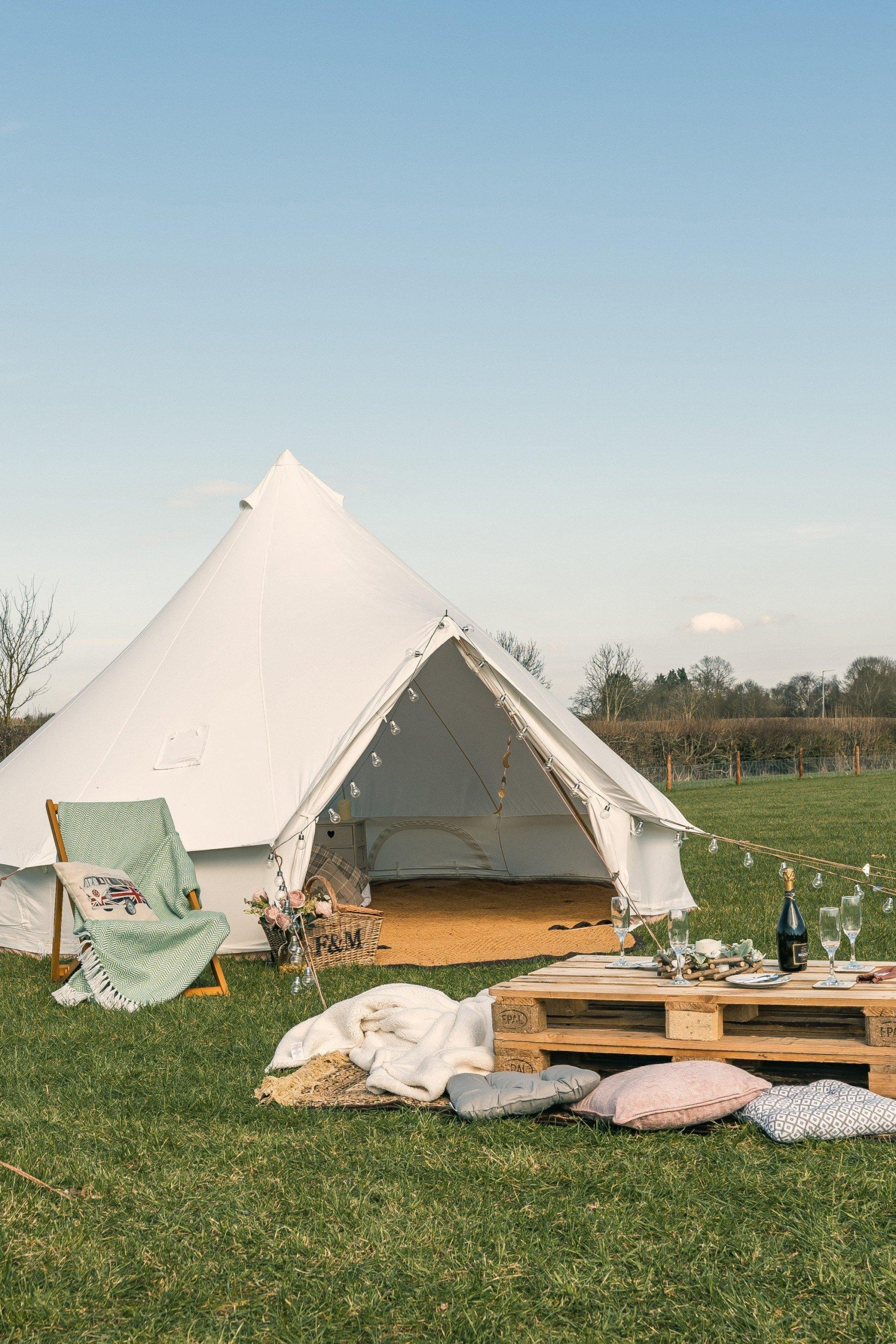 Tents |  5M Polycotton Bell Tent + Zipped Pvc Groundsheet