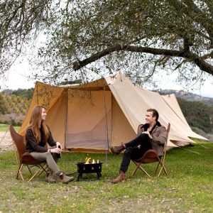 Tents |  5X4M Tucana Tent Double Door Canvas 285Gsm Tents Sandstone