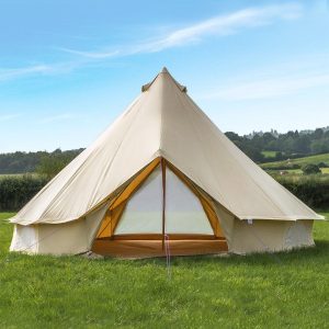 Tents |  6M Bell Tent Double Door Canvas 285Gsm Tents Sandstone