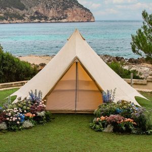 Tents |  6M Bell Tent Plus Canvas Lite 200Gsm Tents Sandstone