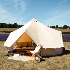 Tents |  6M Bell Tent Quad Door Canvas 285Gsm Tents Sandstone