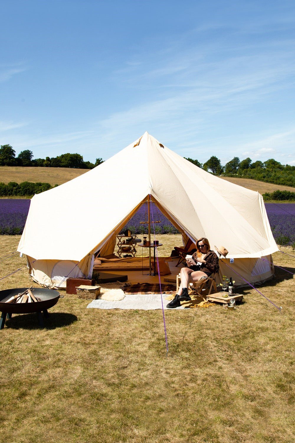 Tents |  6M Bell Tent Quad Door Canvas 285Gsm