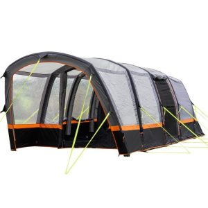 Tents |  Blakedown Breeze 4 Berth Inflatable Tent Tents Black/Charcoal/Orange Trim