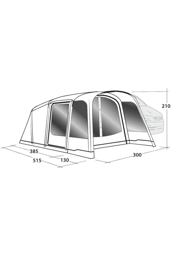 Tents |  Blossburg 380 Air Vehicle Awning Tents Black & Grey