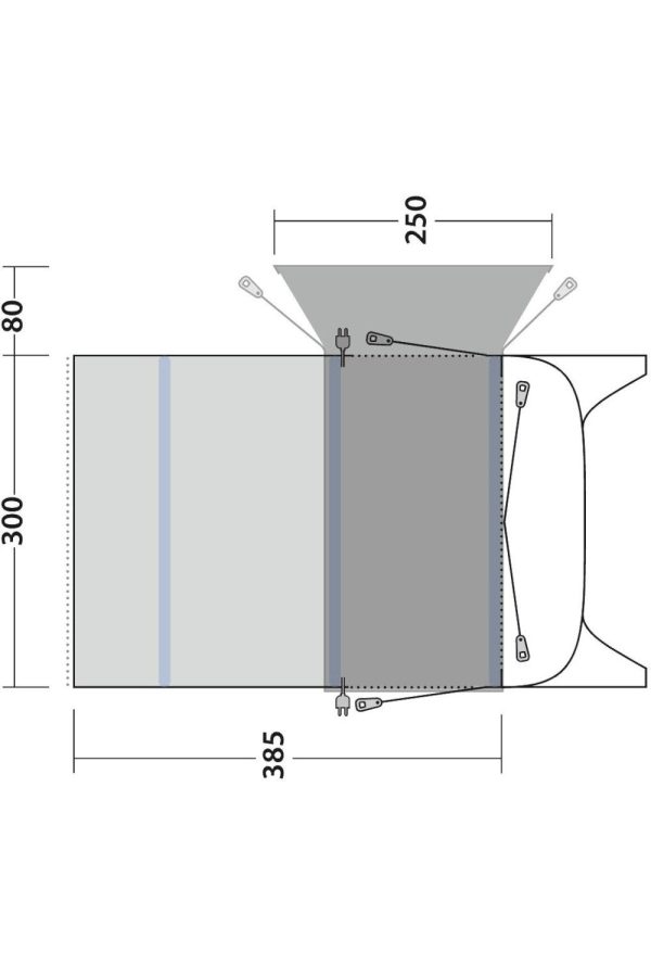 Tents |  Blossburg 380 Air Vehicle Awning Tents Black & Grey