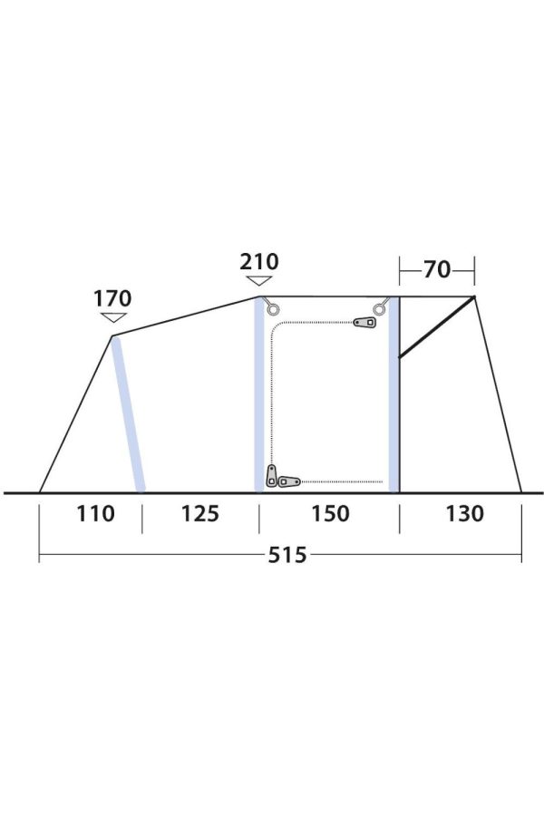 Tents |  Blossburg 380 Air Vehicle Awning Tents Black & Grey