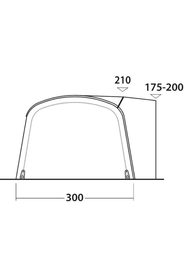 Tents |  Blossburg 380 Air Vehicle Awning Tents Black & Grey