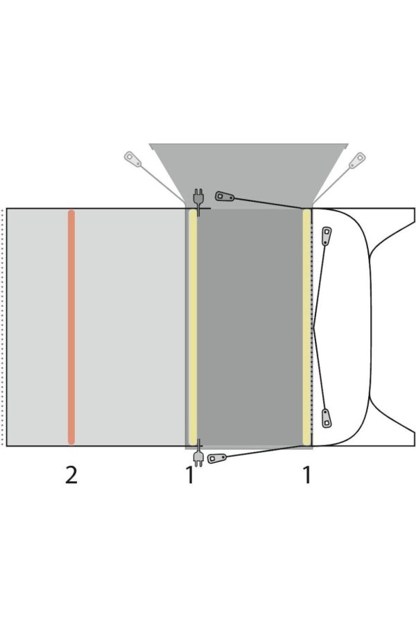 Tents |  Blossburg 380 Air Vehicle Awning Tents Black & Grey