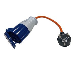 Tents |  Continental Mains Plug To Caravan Mains Socket Tents Grey Connector Orange Lead