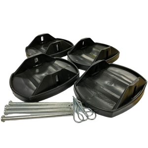 Tents |  Heavy Duty Caravan Jack Pad Metal Pin 4-Pack Tents Jack Pad Black