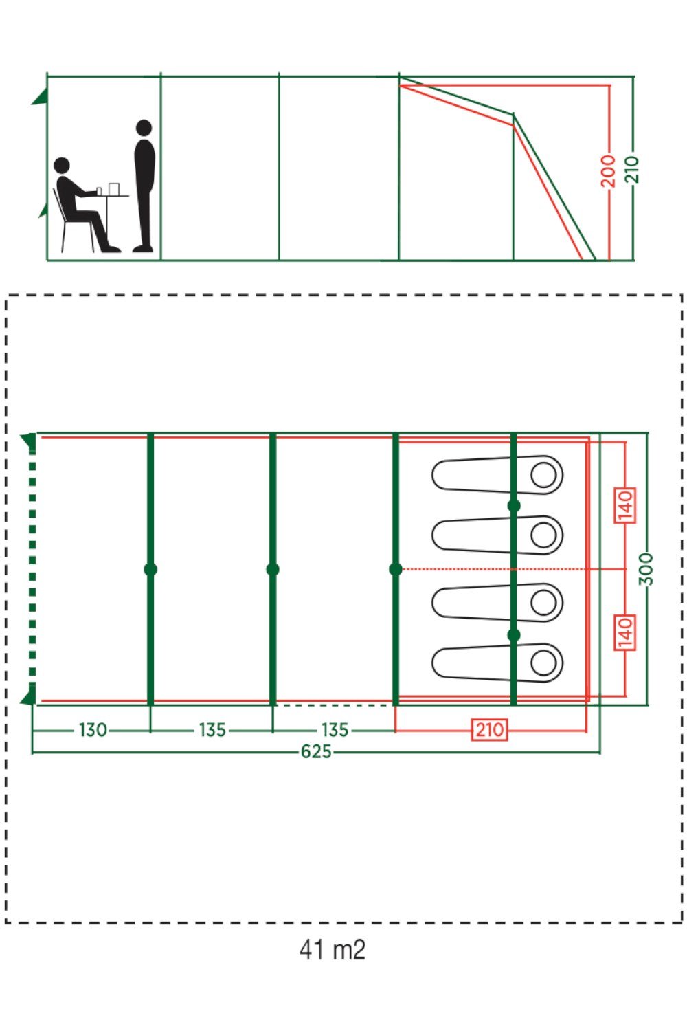 Tents |  Meadowood 4L 4 Man Blackout Tent