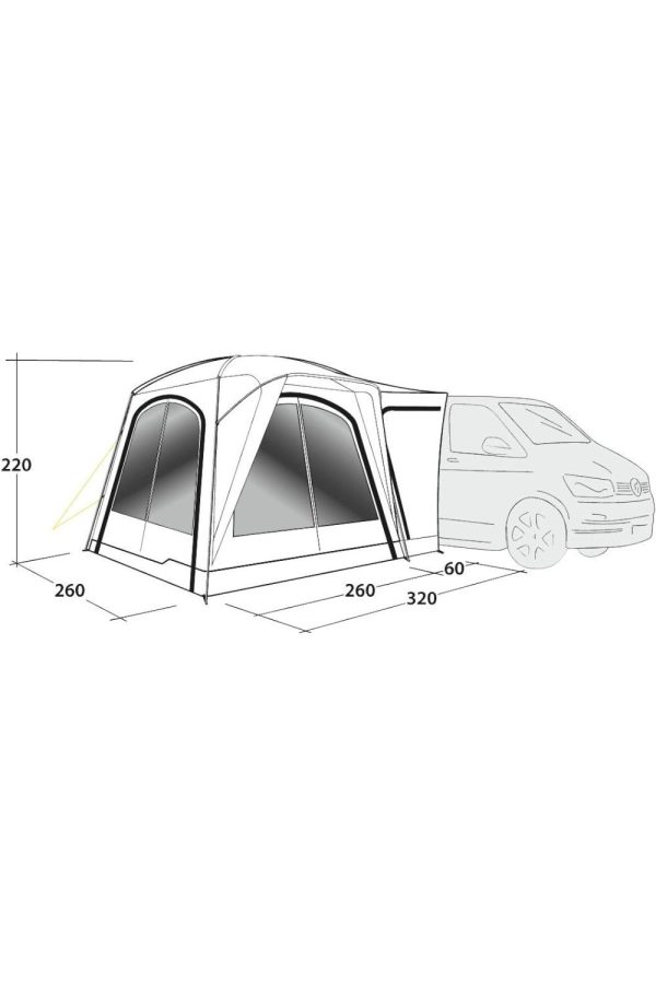 Tents |  Milestone Lux Vehicle Awning Tents Black & Grey