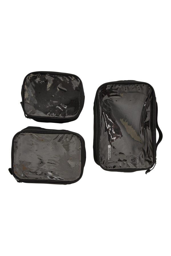 Travel Accessories |  Clear Travel Cases 3-Pack Travel Accessories Black