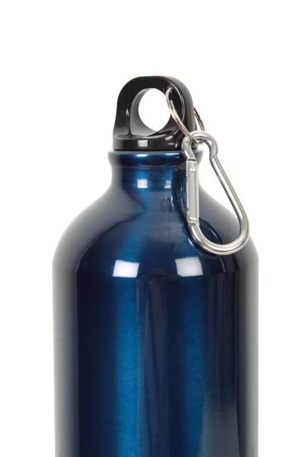 Walking Equipment |  1L Metallic Water Bottle With Karabiner Bottles, Hydro Bags & Flasks Black