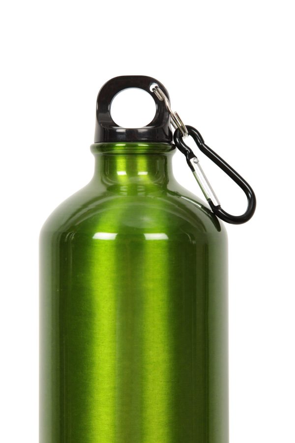 Walking Equipment |  1L Metallic Water Bottle With Karabiner Bottles, Hydro Bags & Flasks Black