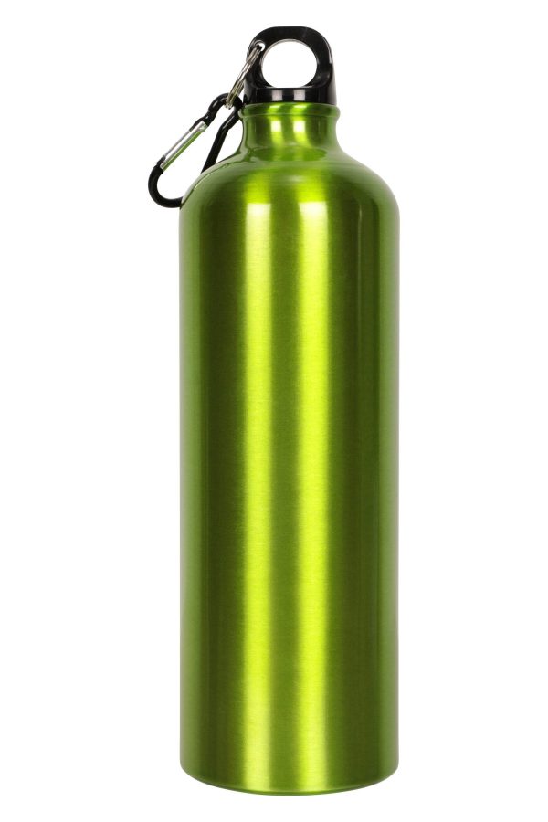 Walking Equipment |  1L Metallic Water Bottle With Karabiner Bottles, Hydro Bags & Flasks Black