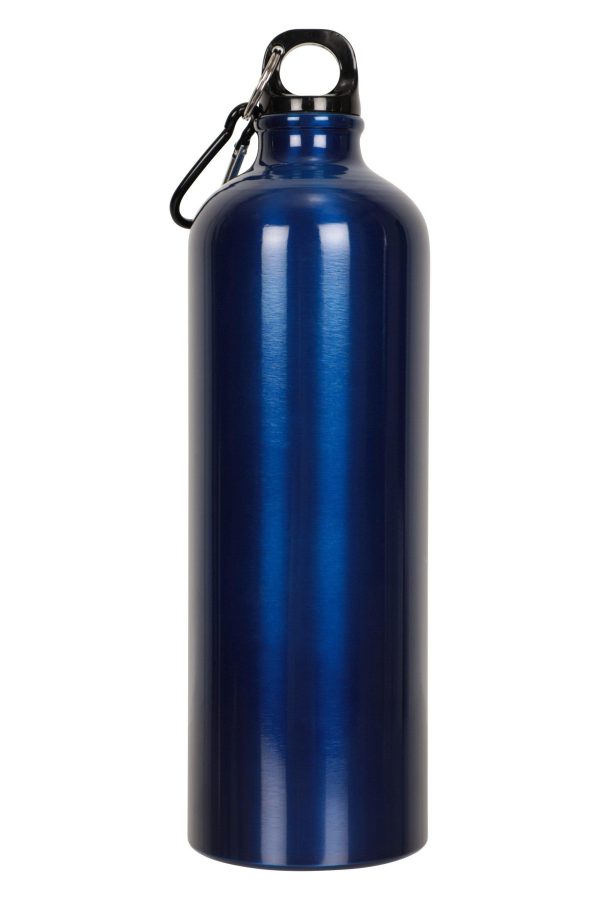 Walking Equipment |  1L Metallic Water Bottle With Karabiner Bottles, Hydro Bags & Flasks Black