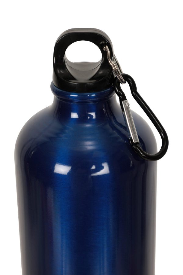 Walking Equipment |  1L Metallic Water Bottle With Karabiner Bottles, Hydro Bags & Flasks Black