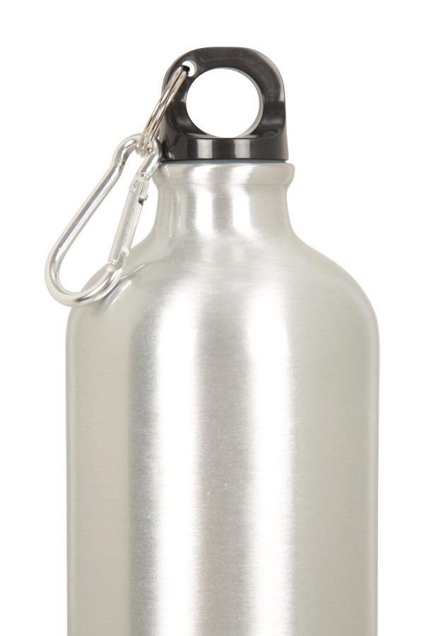 Walking Equipment |  1L Metallic Water Bottle With Karabiner Bottles, Hydro Bags & Flasks Black