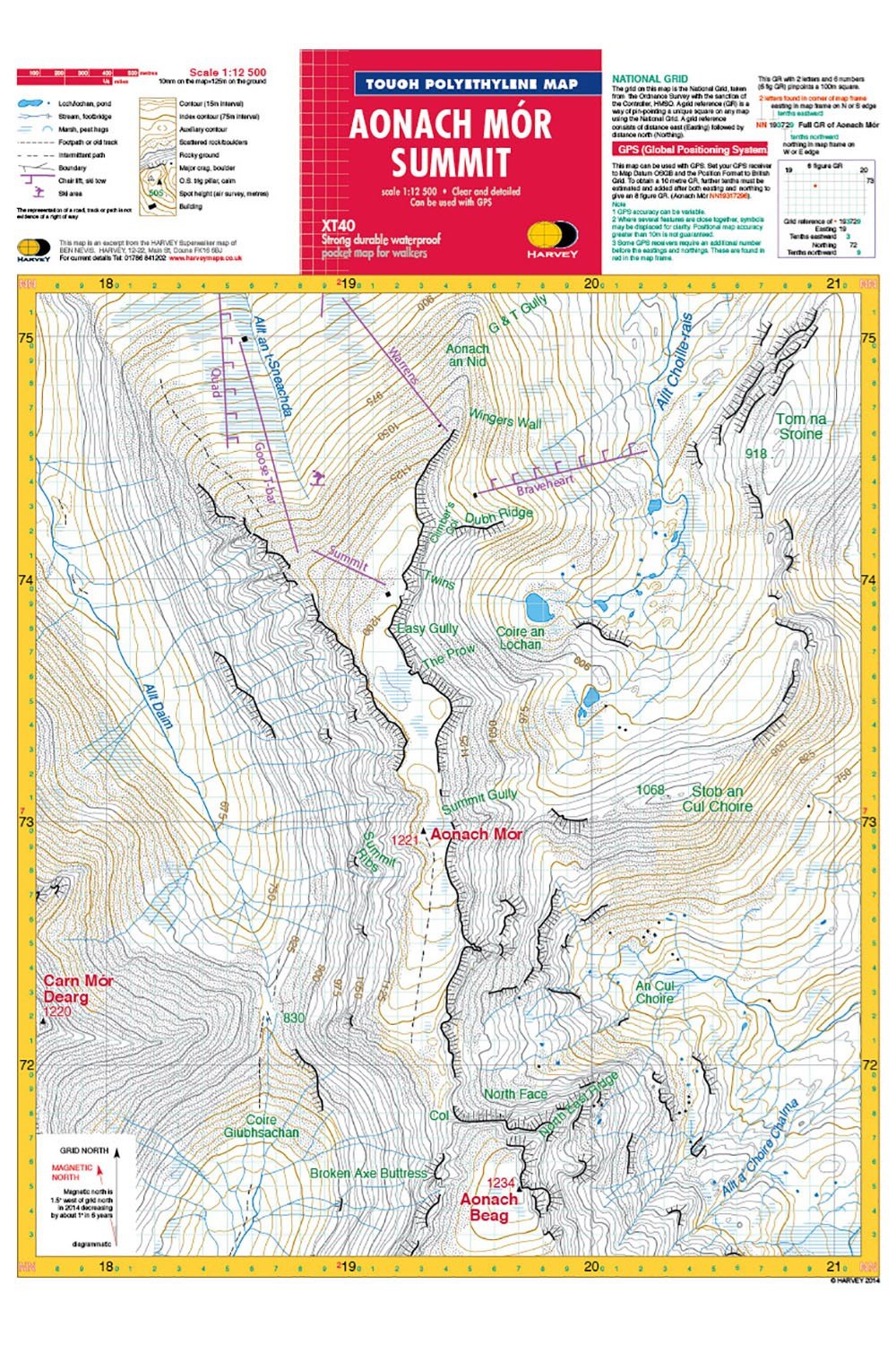 Walking Equipment |  Aonach Mor Summit Map