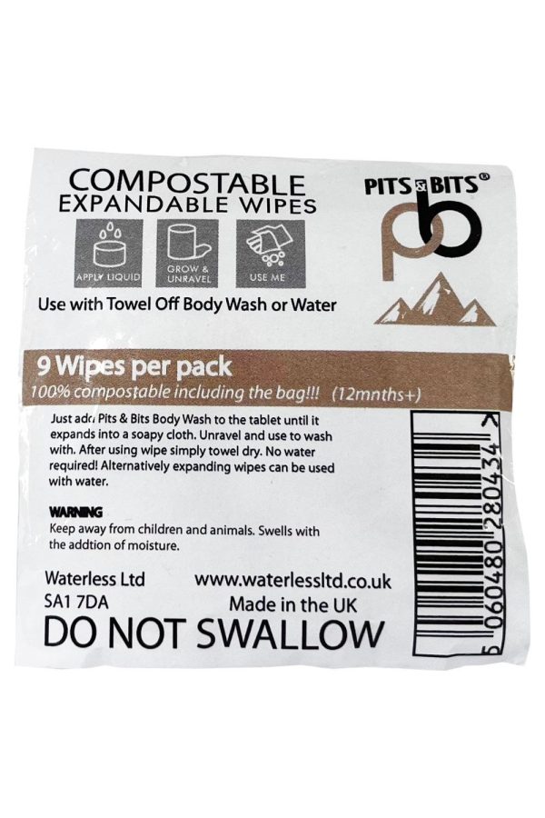 Walking Equipment |  Compostable Expanding Wipes 9 Pack Walking Equipment Walking Equipment