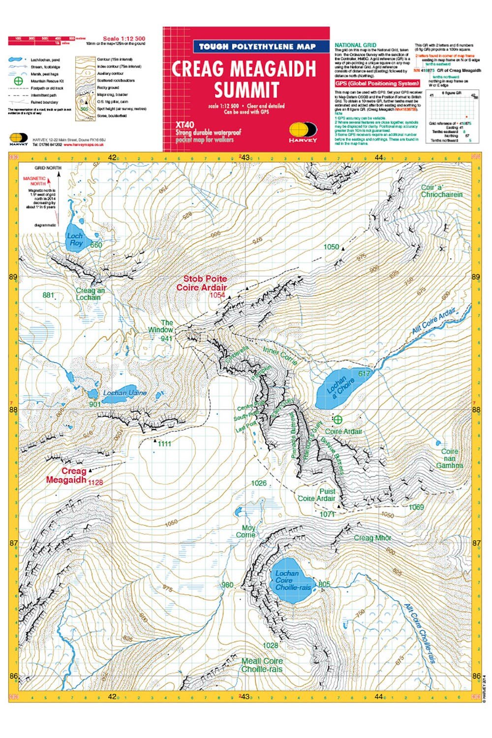 Walking Equipment |  Creag Meagaidh Summit Map