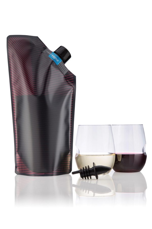 Fitness Equipment & Accessories |  750Ml Vintage Wine Carrier & Glass Set Bottles, Hydro Bags & Flasks Bottles, Hydro Bags & Flasks